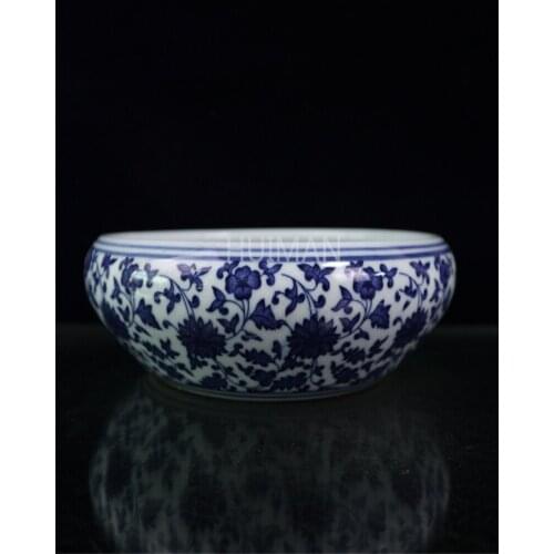 Elaborate Porcelain Hand Painting Pen Wash Jar Crafts Home Decoration