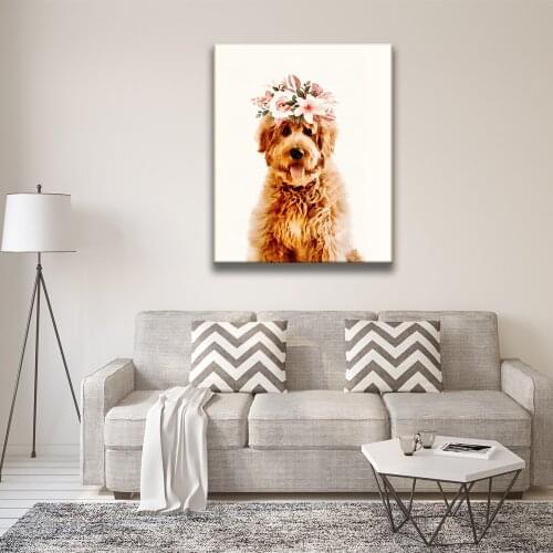 Coloring By Numbers Flowers Dog Animals Wall Art Canvas Painting Handpainted DIY Unique Christmas Gift For Home Decor