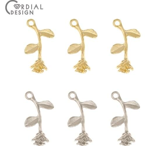 Cordial Design 100Pcs 16*27MM Jewelry Accessories/Earrings Pendants/Flower Shape/Charms/Hand Made/Jewelry Findings & Components