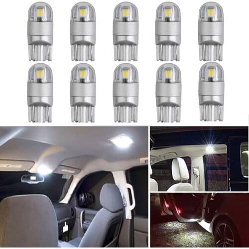 10Pcs T10 W5W LED Bulb Car Interior Reading Dome Lights For Honda Accord 8 2003 2007 Civic 2006-2011 2008 CRV Jazz City Insight