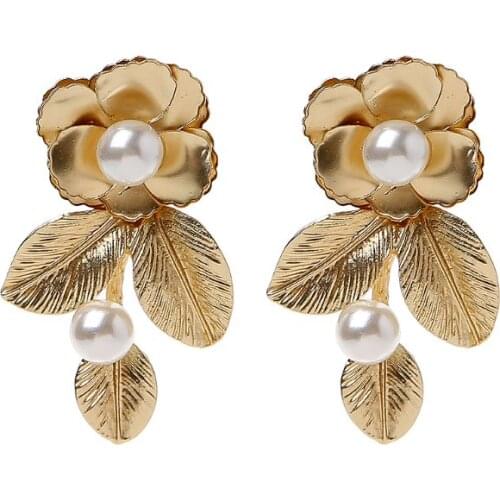 Baroque Gold Color Earrings Great Crosses For Women Large Long Earrings Earrings Jewelry 2017 Strass Dangle Earrings Bijoux 2018