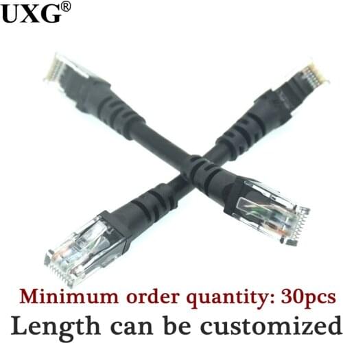 10cm 30cm 1m 2m 3m Short Cable CAT6 Flat UTP Ethernet Network Cable RJ45 Patch LAN cable black color Can be customized 30PCS