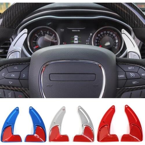 NHAUTP 2Pcs Car Accessories Aluminum Alloy Steering Wheel Shift Paddle For Dodge Challenger/Charger 2015 2016 2017 2018 2019