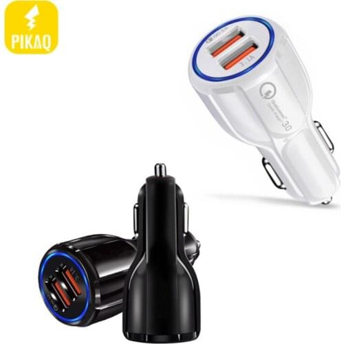 3A Dual Port USB Car Charger QC3.0 Fast Charging For iPhone 13 12 Pro Max Xiaomi 11 Mobile Phone Adapters Quick Charge Samsung