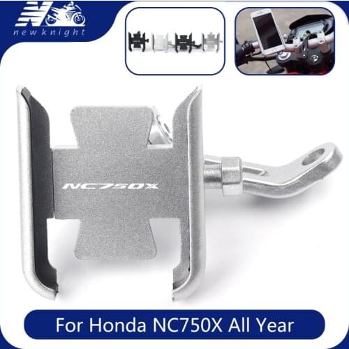 For Honda NC750X 2020 2021 All Year Motorcycle Mobile Phone Holder GPS Navigator Rearview Mirror Handlebar Bracket Accessories