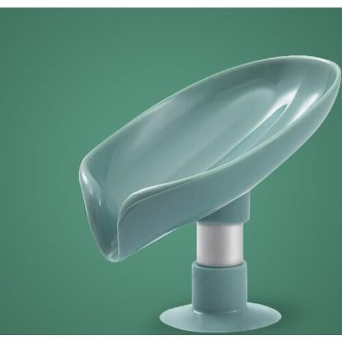 Bathroom Soap Holder Leaf Shape Soap Box Kitchen Dish Storage Box Non-slip Drain Soap Storage Case Container Bathroom accessorie