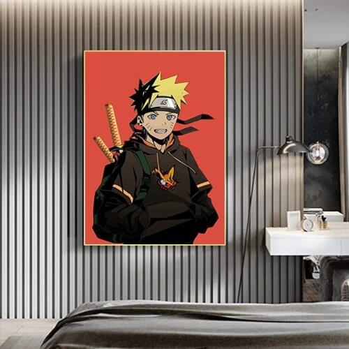 Anime Canvas Painting Naruto Uzumaki Poster Mural Print Art Image Anime Childrens Room Wall Decoration Poster Cuadros