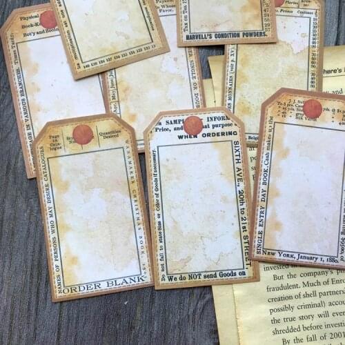 KLJUYP Vintage Writable Table Blank TN Stickers Travel Journal Notes Material Card Scrapbooking Craft Diary Album Decorative