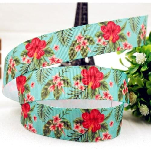 15102380 , 22MM Cartoon flowers Series Printed grosgrain ribbon, DIY handmadeHair accessories Material wedding gift wrap