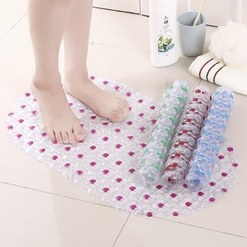 36x67CM Anti-slip Bathroom Mat for Shower Bath Hotel Toilet Colorful Point Bead Massage Waterproof Floor Pad Home Accessories