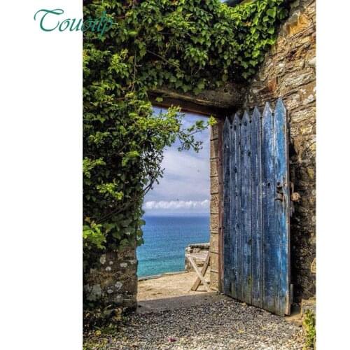 Square/round Diamond Painting Cross Stitch Door Of The Ocean View Villa Diamond Mosaic Needlework Crafts Full Diamond Embroidery