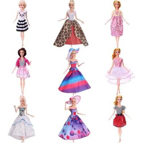 10 Set Fashion Accessories Doll Beautiful Dress Suitable For Summer For Babies Dolls Girls Toy Gift
