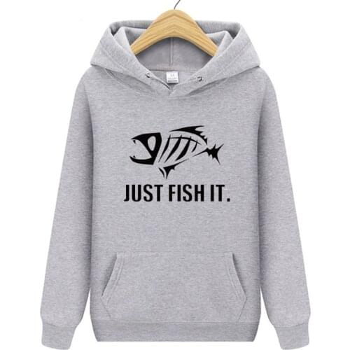 G.Loomis outdoor fishing mens hoodies Just fish it interesting jacket fish bone print personality sweatshirt spring autumn men