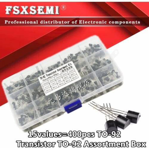 15values*40pcs=600pcs TO-92 Assortment Box Kit Transistors 2N2222 2N3904 2N3906 C945 S8050 S8550 S9014 S9013 S9012 Transistor