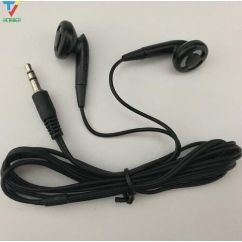 500pcs/lot promotion item earphone Widely use in hospital,fitness center,hotel,travelling bus,school 1.2 M BLACK earphone cheap