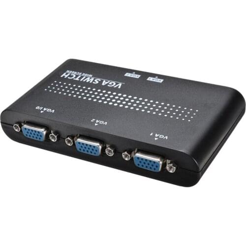 New Arrival 1pc 2 In 1 Out VGA/SVGA Manual Sharing Switch Mini 2 Port VGA Selector Box For LCD PC