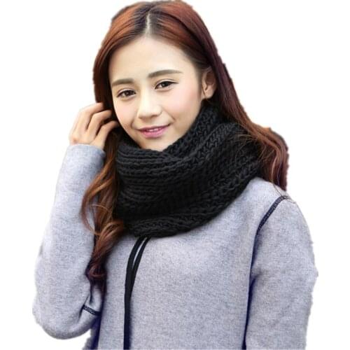 New Korean Warm Winter Knitted Scarf Female Solid Color Dachshund LIC For Women Men Scarves Autumn LICS Fashion Lovers Scarf