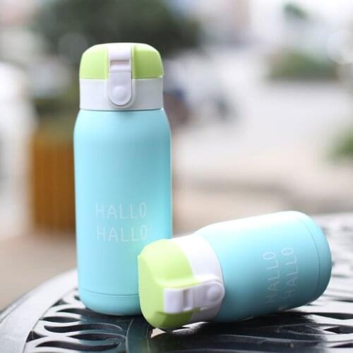 New 220/360ML Cute Mini thermos Stainless Steel Vacuum flask Cup light portable kids Hot water bottle Coffee Tea Mugs For Child