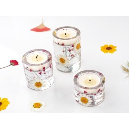 Candle Holder Silicone Mold DIY Crystal Epoxy Resin Mould Aromatherapy Candle Tray Home Decoration Handmade Crafts