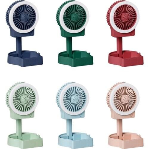 Portable Fan USB Handheld Fan Mini Personal Small Table Fan Portable Fan Small but Mighty Quiet with LED Light