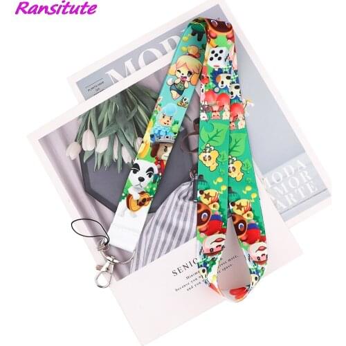Ransitute R2177 Cartoon Animals Party Lanyards Id Badge Holder Keychain ID Card Pass Gym Mobile Badge Holder Lanyard Key Holder