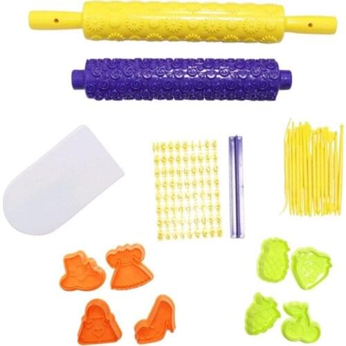 27pcs Ultimate Cake Baking Sugarcraft Set Cookie Cutters Embossed Rolling Pins Alphabet Press modeling tool cake decoration tool