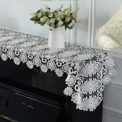 Modern Simple Lace Piano Cover Embroidered Fabric Piano Cover Towel European Dustproof Half Cover