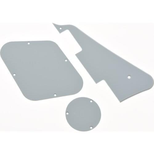 KAISH LP Pickguard & Rear Plate Switch Cavity Covers White 1Ply for Epi LP