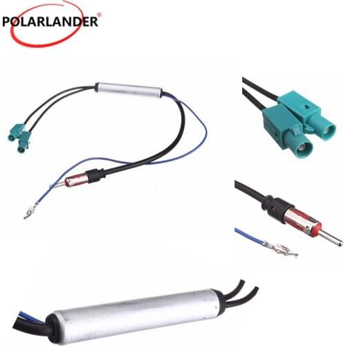 New 17.7'' Antenna Fakra Radio Signal Amplifier Polarlander Booster AMP to DIN For VW for Audi Replacement Exterior Parts