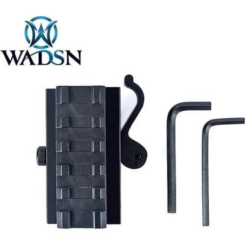 WADSN Airsoft Tactical 5 slot Height and Tilt Adjustable QD Rail Mount Adapter Scope Sight Flashlight fit 20mm Picatinny Rail