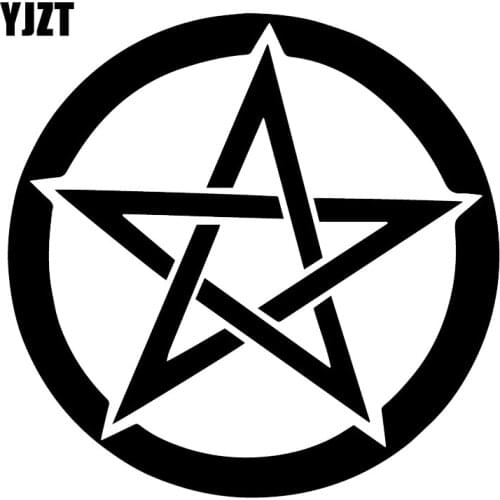 YJZT 15.6X14.5CM Pentacle Symbolic Fashion Bumper Vinyl Decal Car Sticker Decoration C25-0859