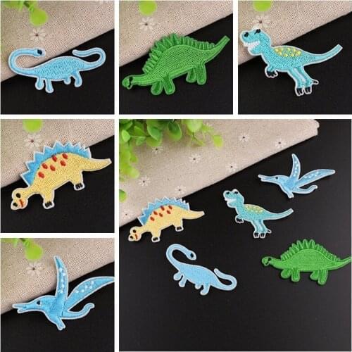 1PCS Children Costume High-quality Jurassic Park Dinosaur Seris Decoration Cloth Animal Tyrannosaurus Rex Patches Accessories