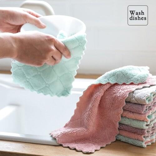 10 Pcs Tela Microfiber Rag Super Absorbent for Glass Napkin for Washing Dishes Kitchen Towel for Kitchen Gadgets Gadgets Cosina