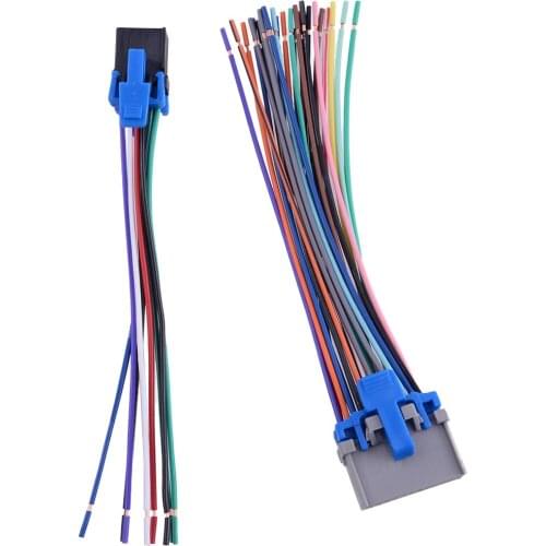 24-Pin 12-Pin Plug Wire Harness Radio Side Fit for GMC GEO Hummer Hyundai Isuzu Kia Aztec Buick Cadillac Chevrolet 71-2003-1