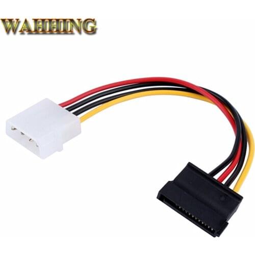 4pcs/lot 4 Pin IDE Molex to 15 Pin Serial ATA SATA Hard Drive Power Adapter Cable HDD Power Cable 20cm HY419