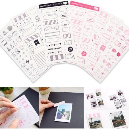 6 sheets/lot DIY calendar paper sticker scrapbooking polaroid diary album sticker post stationery school supplies