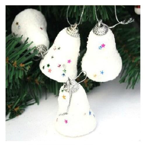 6pcs Ornaments Decor Foam Jingling Christmas Star Bell Decoration Xmas Tree Pendants Christmas Holiday Party Christmas Festival