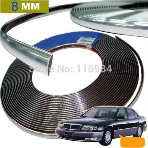 8mm x 3meters CHROME STYLING MOULDING TRIM STRIP SELF ADHESIVE FOR CAR or Motorcycle