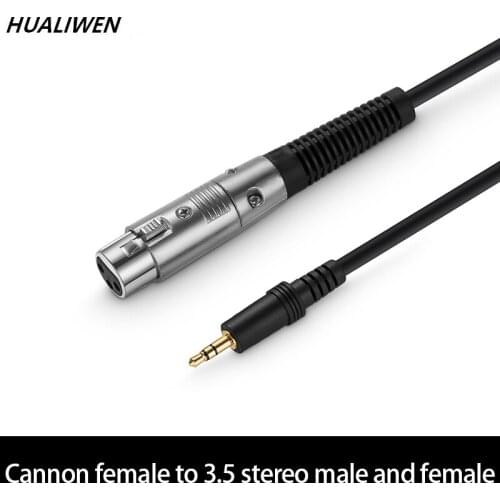 3.5mm(1/8 Inch)TRS Stereo Male to XLR female Balanced Interconnect Audio Cable for professional recording studios public speak