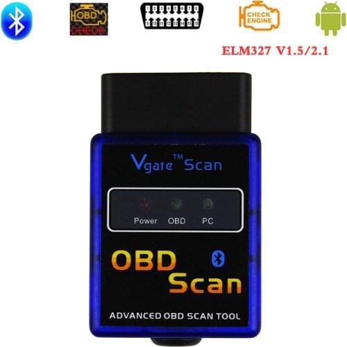 Vgate ELM327 Bluetooth V 1.5 OBD2 Car Diagnostic Tool For Android ELM 327 V1.5 bluetooth ODB 2 Code Reader Diagnostic Scanner