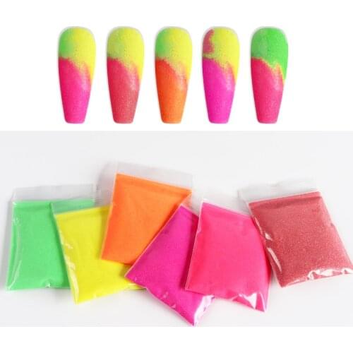 10g Rainbow Shiny Sugar Powder Nail Glitter For Manicure Design Candy Chrome Pigment Ultra Fine Dust French Nail Art Decorations