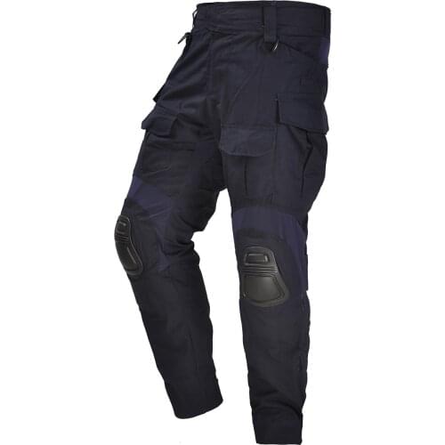 HAN WILD G3 Combat Pants with Knee Pads Airsoft Military Tactical Army Trousers CP Gen3 Dark blue CT Cotton polyster