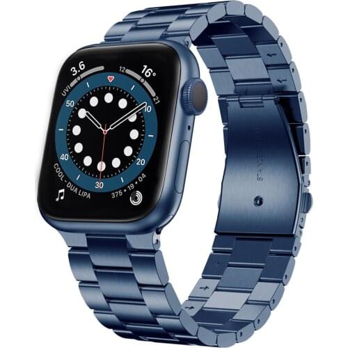 Stainless Steel Strap for Apple Watch 6 5 4 SE Bands 44mm 40mm Business Metal Loop Link Bracelet for iWatch 3 2 1 38mm 42mm Band