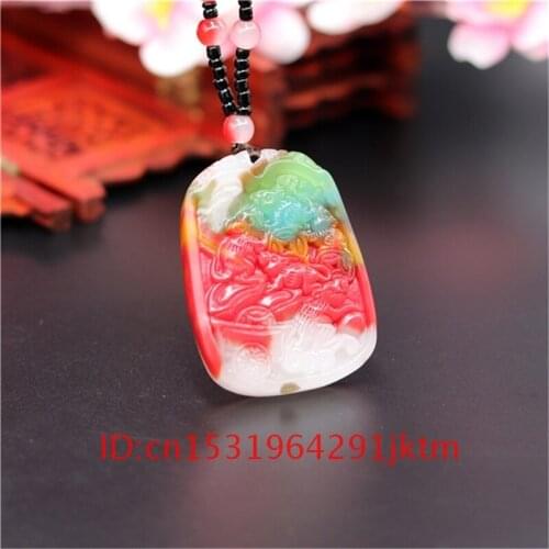 Color Mouse Natural Jewelry Gifts Pendant Charm Jade Fashion Amulet Jadeite Chinese Necklace for Carved Hand Beads Men Women