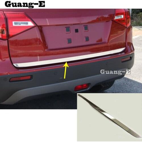 For Suzuki Vitara 2016 2017 2018 2019 Car Sticks Body Styling Cover Stainless Steel Rear Door Tailgate Frame Plate Trim Lamp