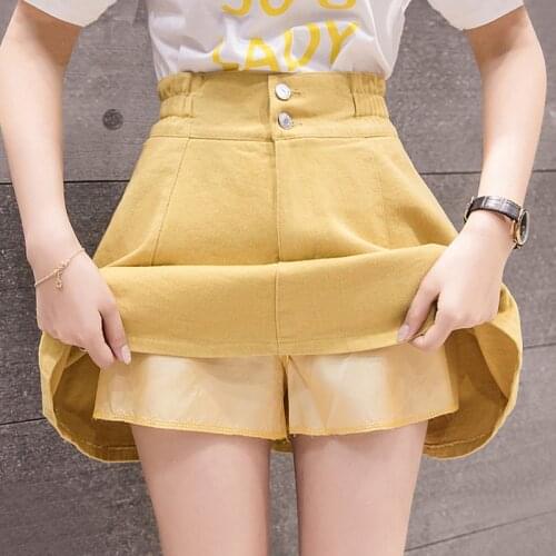 Denim Skirts Women Denim Sexy Pleated Korean Style Female Skirt School High Waist Tutu Mini Skirts Short Jeans Saia Jupe Femme