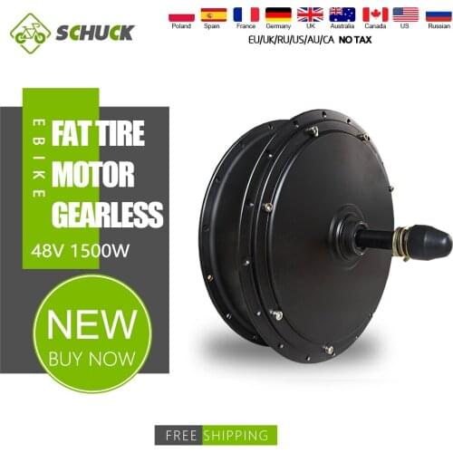 Electric Bike 48V 1500W Snow Bicycle Brushless Gearless Wheel Hub Motor Conversion Kit Rear Rotate Hub Motor Parts