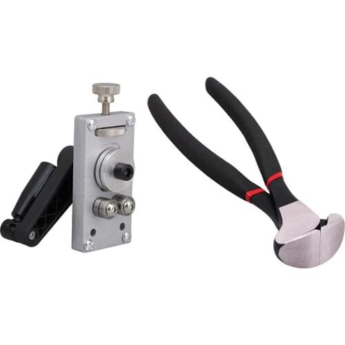 Guitar Luthier Tool Alloy Fret Bender Luthier Tool 13.8X5 cm with Guitar Plier Guitar Fret Wire Nipper Puller Plier