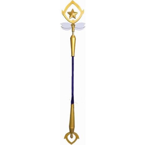 Game LOL Star Guardian Janna Cosplay Prop Staff Wand Props Halloween Weapon for Halloween Christmas Fancy Party Cosplay Props
