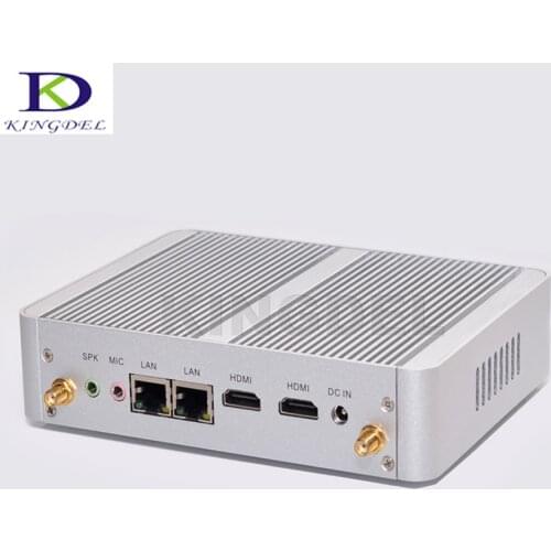 [Kingdel Special Offers Only 20pcs!] Ultra cheap Fanless Mini Desktop PC Intel Celeron N3150 Quad Core HTPC Dual LAN Small Size